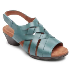 Sandals>Rockport Women's Laurel Woven Sandal Teal