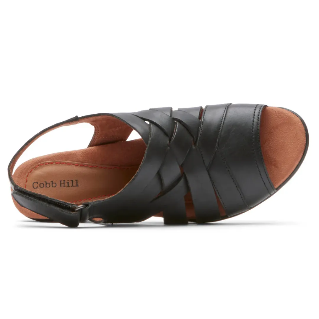 Sandals>Rockport Women's Laurel Woven Sandal Black