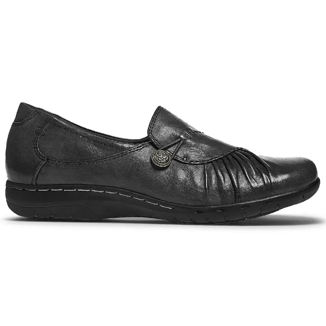 Walking Shoes>Rockport Women's Paulette Slip-On Shoe BLACK