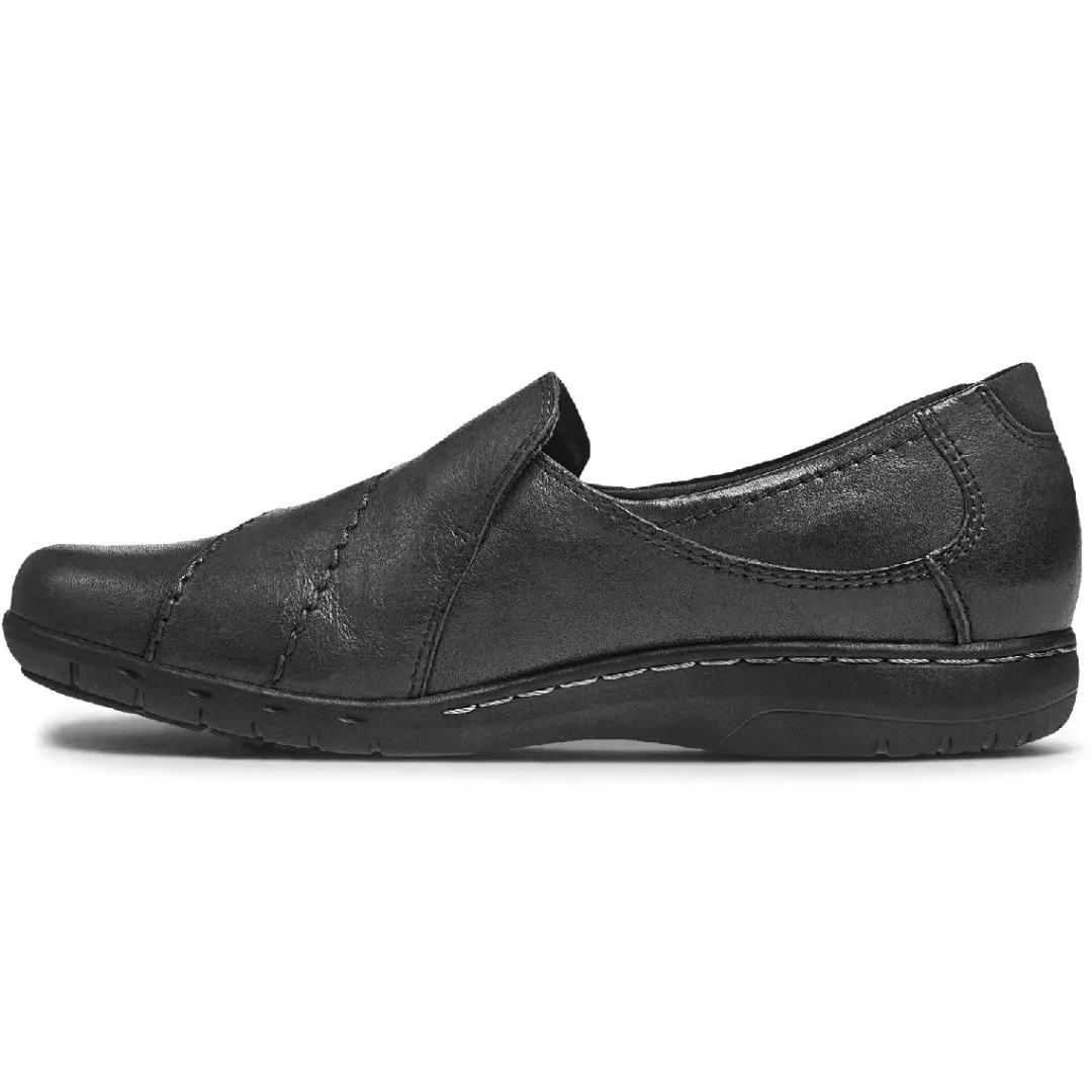 Walking Shoes>Rockport Women's Paulette Slip-On Shoe BLACK