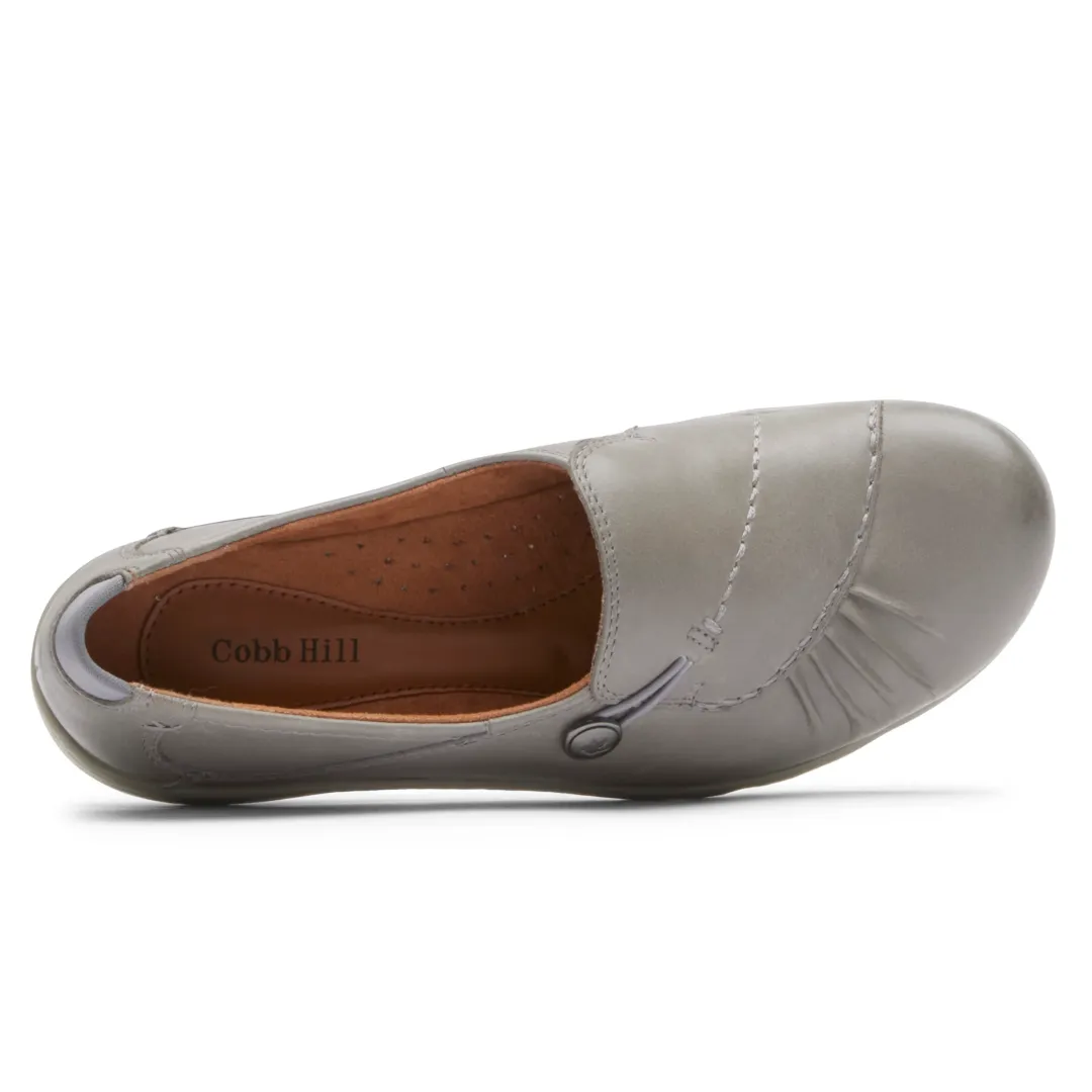 Walking Shoes>Rockport Women's Paulette Slip-On Shoe GreyLeather