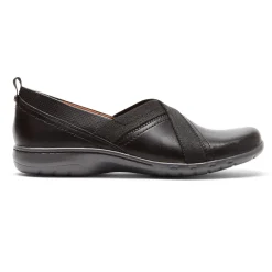 Walking Shoes>Rockport Women's Penfield Slip-On Shoe BLACK