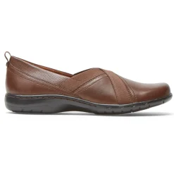 Walking Shoes>Rockport Women's Penfield Slip-On Shoe BARK